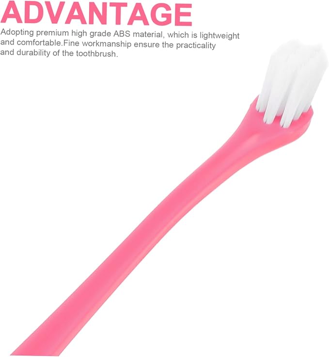LIOOBO 2Pcs Portable Pet Toothbrush Soft Bristle Cat Dog Tooth Cleaners for Oral Care Comfortable Design for Pets Durable and Multi Functional