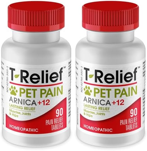 MediNatura T-Relief Pet Discomfort Relief, Arnica +12, 90 Tablets, 2 Pack