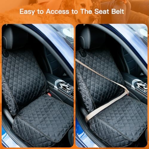 PETICON Waterproof Front Seat Car Cover - 2-Pack, Full Protection