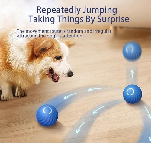 Smart Interactive Dog Toys Ball,Replaceable, Rechargeable,Motion Activated Automatic Rolling Ball Toys for Small/Medium Dog and Puppy Cat,Fun Gift for Boredom
