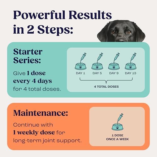 Summit Canine Joint and Mobility Supplement for Large Dogs, All Natural Liquid Chondroitin with Liposomal Delivery for Arthritis, Hip & Joint Support Vitamin, (Dogs 75+lbs)
