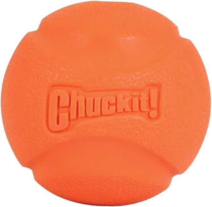 Chuckit! High-Bounce Rubber Fetch Ball Dog Toy, Large 3in, for Big Dogs | Comes in Assorted Colors