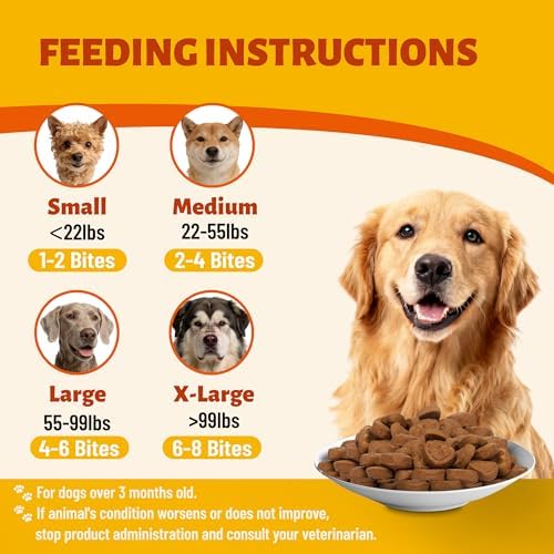330 Bites Collagen Chews - Dogs Vitamins and Supplements 7.76oz | Dog Joint Supplement with Hydrolyzed Collagen, Glucosamine,Vitamin C & Hyaluronic Acid for Dogs - Joint, Skin & Coat Health