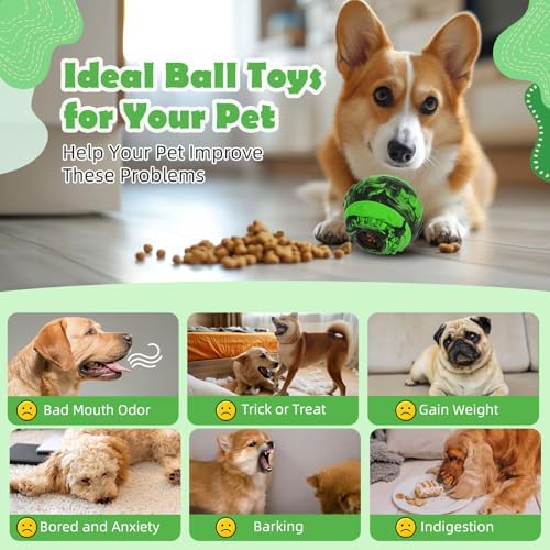 Dog Toys for Boredom - Frozen Treats Toy, Dog Toy Refillable Freezable Dog Food, Reduces Anxiety Chew Toy, Easy to Clean Interactive Dog Puzzle Toys, Treats Dispensing Dog Toys, 4-IN-1 Enrichment Toys
