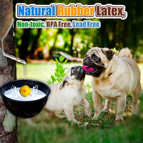 Latex Squeaky Dog Toys, Small Dogs & Mini Breeds, Soft Soccer Ball 2.0in, 3-Pack