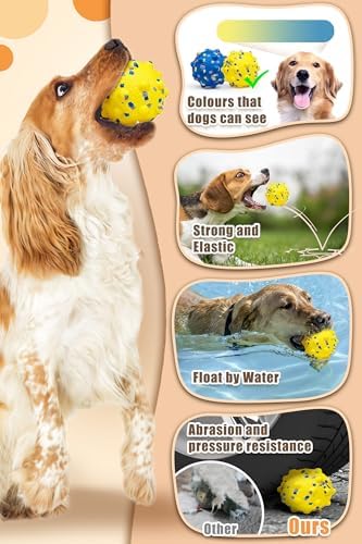 Moonorange Dog Ball, Floating, 2.36in, Yellow, Medium