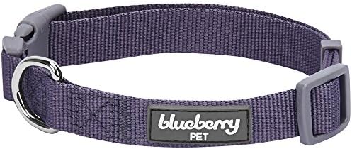 Blueberry Pet Uptown Chic Stylish Triangle Greyish-Purple Cotton Blend Neckerchief Scarf Bandana Adjustable Dog Collar, Small, Neck 12"-16"