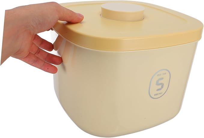 Yardwe Airtight Small Pet Food Storage Container for Cat and Dog Food Vacuum-sealed Yellow, Small, Yellow