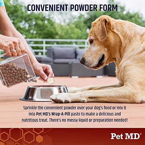 Pet MD Bone Broth for Dogs - Dog Food Toppers with Vitamins, Amino Acids, Natural Joint and Digestion Support - Made from Grade A Free Range Elk Bone Powder - 4 oz (Pack of 2)
