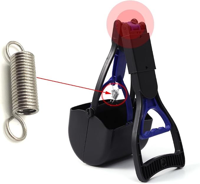 2 Pack Pooper Scooper Spring Replacement 50mm Length Durable Tension Springs with Dual Hook for Non-Breakable Dog Pooper Scooper Folding Dog Poop Scoopers Non-Breakable Gravel Pick Up Shovel