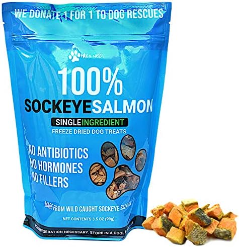 Max and Neo Freeze-Dried Wild Sockeye Salmon Dog Treats - Single Ingredient