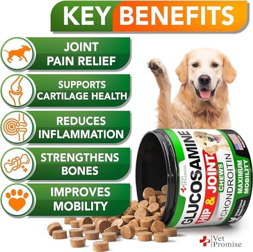 (2 Pack) Glucosamine for Dogs - 240 Ct - Hip and Joint Supplement for Dogs