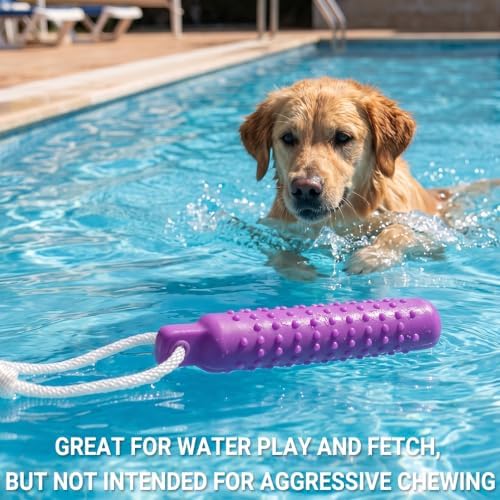 Dog Water Toys, 2 Pack Floating Bumper Fetch Toy Dummy | Interactive Retrieving Training Float Pet Rope Toy for Pool, Lake Outdoor Small Medium Large Dogs