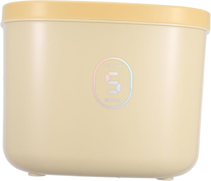 BESTonZON Large Capacity Airtight Dog Food Container and Cat Food Storage Bin Vacuum Sealed, Large, Yellow