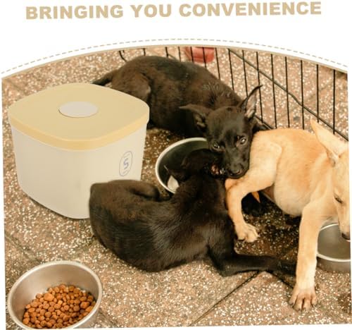 ibasenice Small Airtight Pet Food Storage Container, Small, Yellow