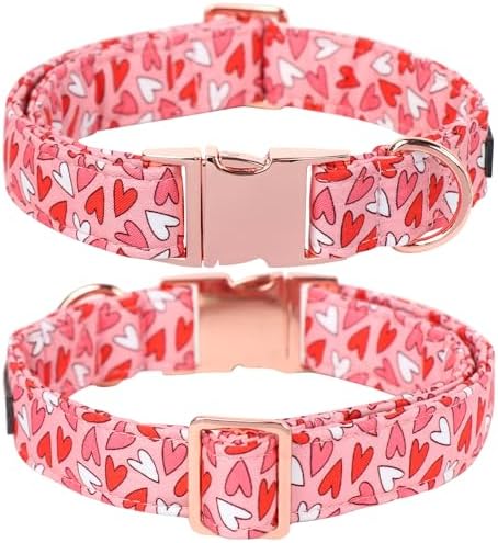 Lionet Paws Valentines Dog Collar Bowtie, Dog Bowtie Collar with Metal Buckle for Dogs and Cats, Adjustable Comfortable Dogs Collars Girl Boy，XXS, Neck 7-11 in