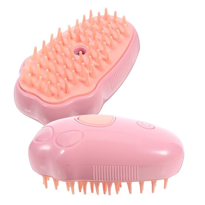 BESPORTBLE 2pcs Self-cleaning Cat Steam Brush Multi-functional Pet Bath Brush for Cats and Dogs Gentle Massage and Grooming for Travel and Home Use