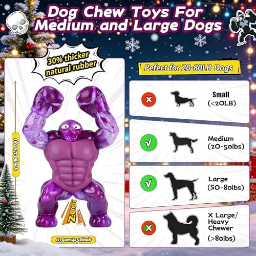 Furdog Dog Toys for Aggressive Chewers Indestructible Dog Toy for Large Dogs Tough Dog Toys to Keep Them Busy