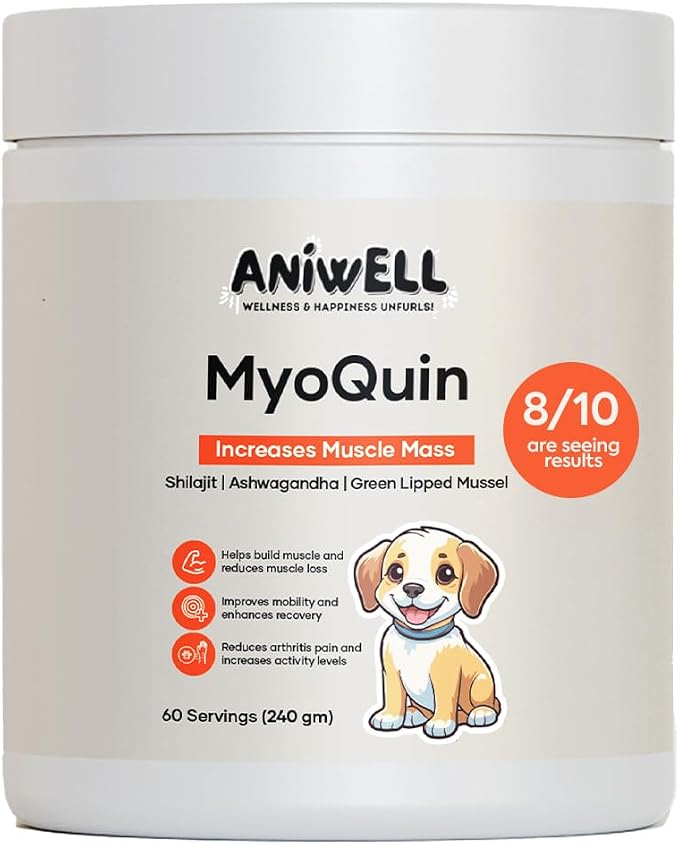 MyoQuin: Advanced Dog Hip and Joint Supplement with Glucosamine, Omega 3,Chondroitin and Green Lipped Mussel, Chews for Small Dogs, Medium Dog and Large Dogs Breeds