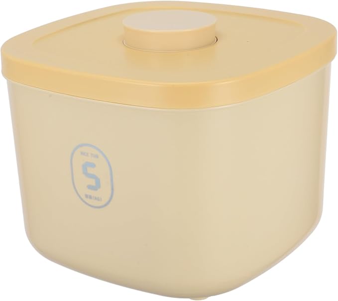 Pet Food Storage Bin Airtight Small Yellow Vacuum Seal Container Moisture-proof Cat and Dog, Small, Yellow