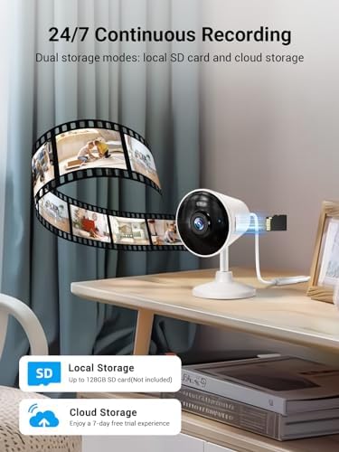 Rocktone 5G & 2.4G Indoor/Outdoor Security Camera for Home, Baby/Elder/Dog/Pet Camera with Phone App, WiFi Camera w/Spotlight Color Night Vision 2-Way Audio