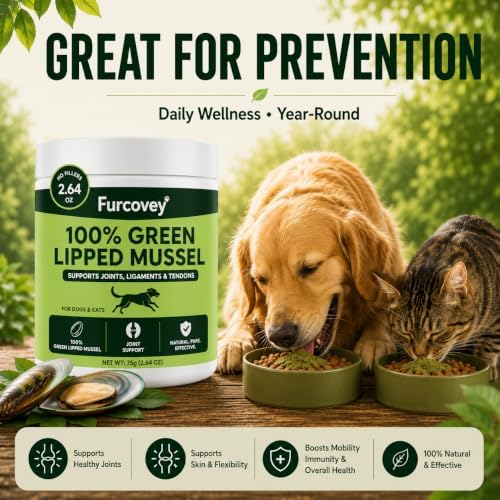 Green-Lipped Mussel Powder for Dogs & Cats Joint Support