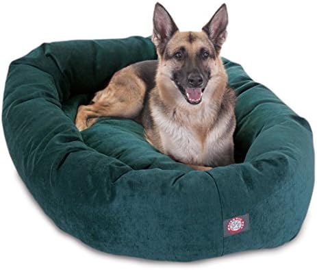 Majestic Pet Villa 52 Inch Shredded Memory Foam Dog Bed for X-Large Sized Dog 52x35x11 Inch–Orthopedic Pet Bed with Removable Washable Cover-Washable X-Large Puppy Mat with Head Support-Marine