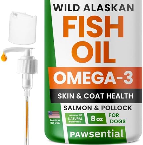 Omega 3 Fish Oil for Dogs - Made with Wild Alaskan Salmon Oil