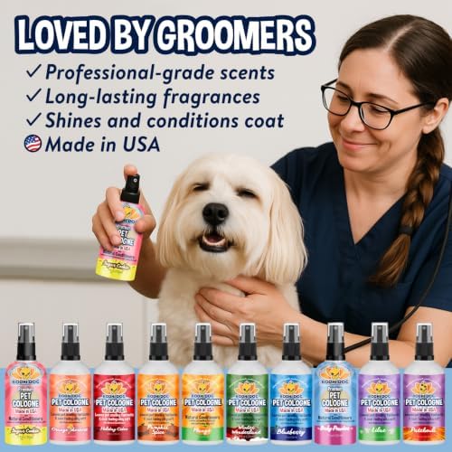 Bodhi Dog Premium Dog Cologne - Deodorizing Dog Perfume & Conditioner for Dogs & Cats - Natural Long Lasting Spray - Keeps Pets Fresh All Day - Gentle, Safe Formula, Made in USA (Sugar Cookie 4 Fl Oz)