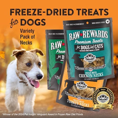 Northwest Naturals Freeze-Dried Raw Rewards Variety Pack for Dogs & Cats - Duck/Chicken/Turkey (Pack of 3)