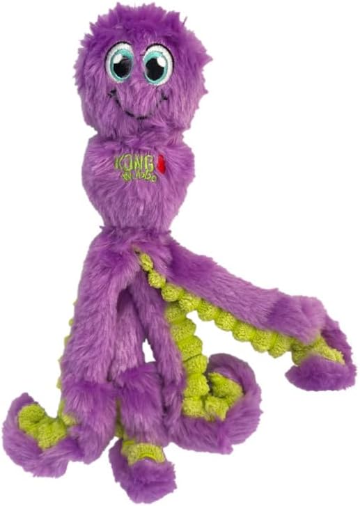 KONG Wubba Octopus Tug and Fetch Squeak Dog Toy Assorted Colors (Small (2 Pack))