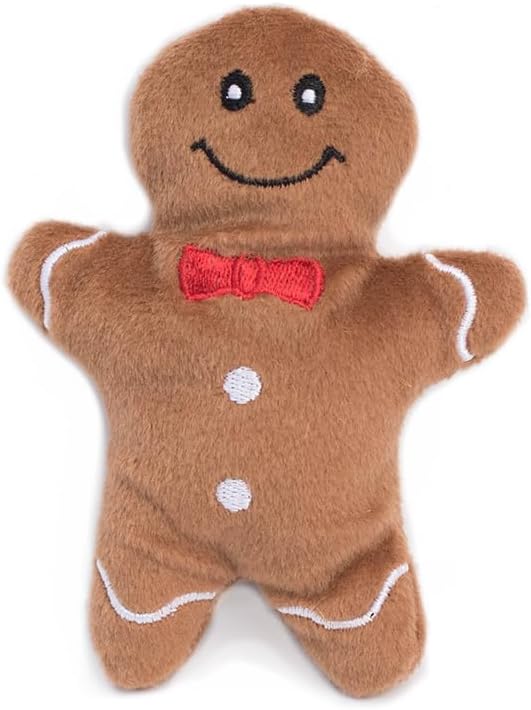 ZippyPaws Burrow- Interactive Dog & Puppy Toys for Boredom, Stimulating Pet Products to Keep Them Busy, Hide & Seek Plush Dog Puzzle, Enrichment Squeaky Toy, For Small & Medium Dogs- Gingerbread House