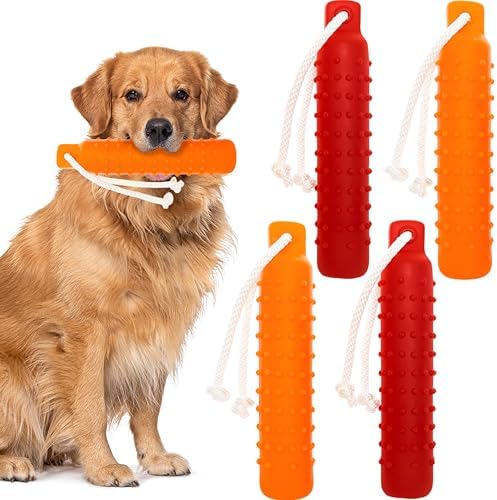 Dog Water Toys, 2 Pack Floating Bumper Fetch Toy Dummy | Interactive Retrieving Training Float Pet Rope Toy for Pool, Lake Outdoor Small Medium Large Dogs