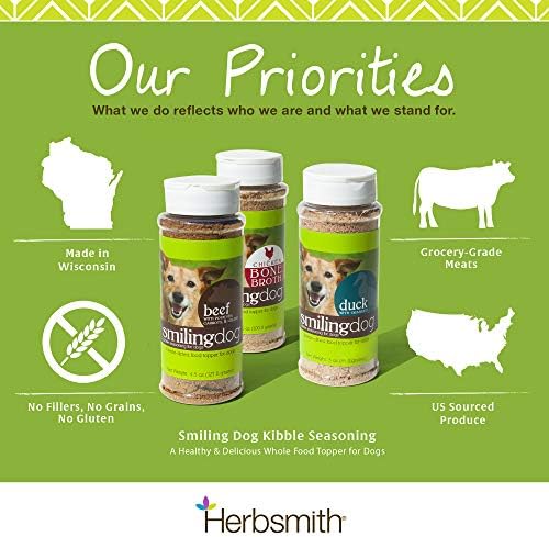 Herbsmith Bone Broth Kibble Seasoning - Freeze Dried Meat + Bone Broth Powder for Dogs - Chicken - 3.5 oz