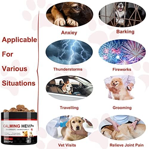 Hemp Calming Chews for Dogs, Chicken, 120-Pack, 120 Count