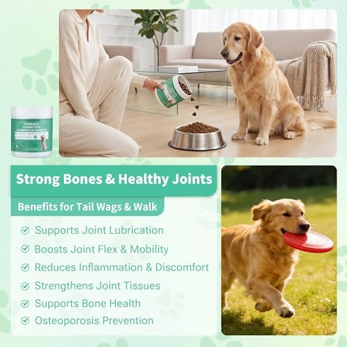 Dog Hip and Joint Supplement, Glucosamine Chondroitin Chews with Green Lipped Mussel Omega 3 Collagen Support Joint Flexibility Pain Relief, Joint Supplements for Small Large Breeds Dogs, 90 Count