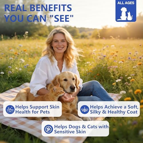 Dr.Bruce Omega-3 Deep Sea Anchovy Fish Oil,Anchovies Sourced from Peruvian Deep Sea, Premium Pure Ingredients,for Dogs and Cats- Skin and Coat Support, Omega 3 Supplement for Pets，Fish Oil Supplement