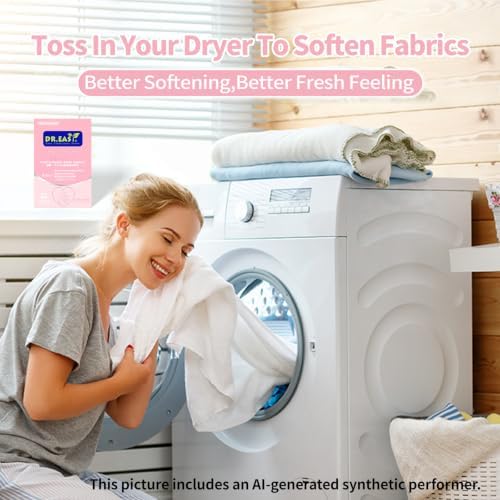 DR.EASY Dryer Sheets Plant Based Formula 252 Ct Super Caring,Softener sheets for Laundry Unscented No Dyes Reduce Static & Wrinkles Help Repel Pet Hair