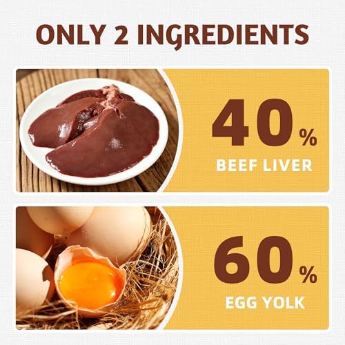Just Try Beef Liver Egg Yolk Cat & Dogs Food Toppers, 4.23 oz