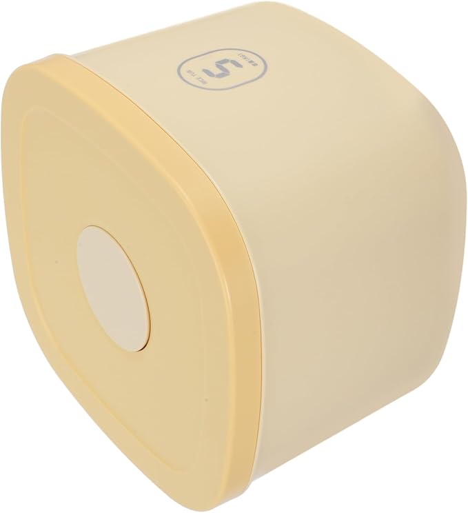 DOITOOL Small Vacuum Sealed Pet Food Storage Container Airtight Cat Food Bin Yellow Plastic Grain Bucket for Household Use