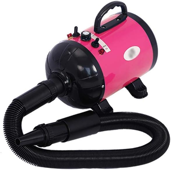 1200W Dog Dryer, 4 Nozzles Stepless Speed Pet Grooming Dryer, Cat Hairdryer, Professional Heater Blaster Blower,Black, Blue, Pink, Yellow,Pink