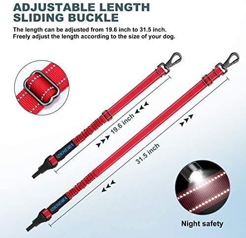 IOKHEIRA Dog Seat Belt 3-in-1 Car Harness - Red