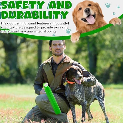 Blueweenly Green Dog Bumper Toy Training Dummy, 4 Pcs | Plastic Lightweight Floats on Water, Textured with Rope for Fetch, Pool Outdoor Retrieving, Summer Water Play