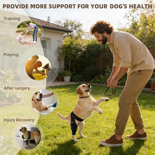 Dog ACL Braces Hind Leg with Side Stabilizers,Dog Knee Brace for Torn ACL