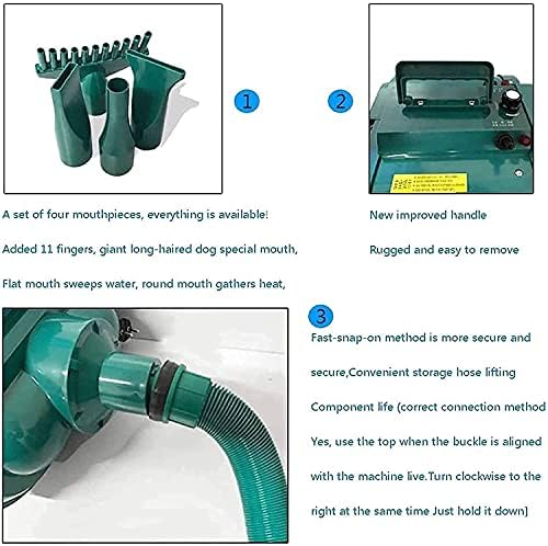 Double Motor Dog Dryer Pet Dryer 3300W Dog Cat Dog Dryer Low Noise Dog Care Pet Dryer 4-Step Wind Speed and 2 Step Independent