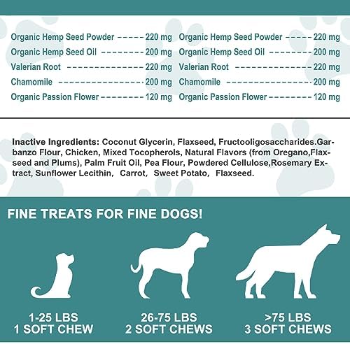 Hemp Calming Chews for Dogs, Chicken