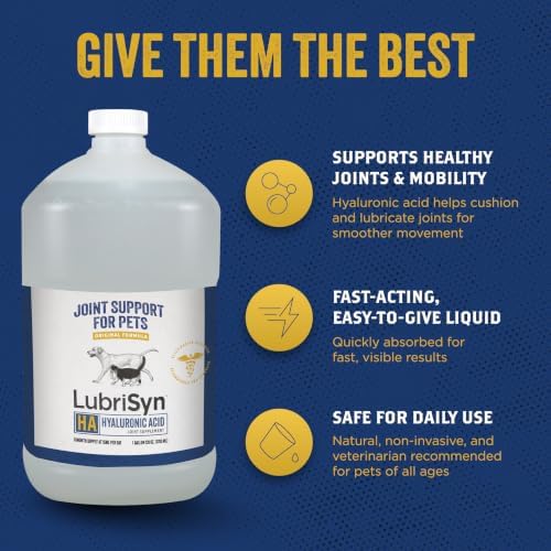 LubriSyn HA Hyaluronic Acid Hip & Joint Supplement for Dogs & Cats, 128 oz