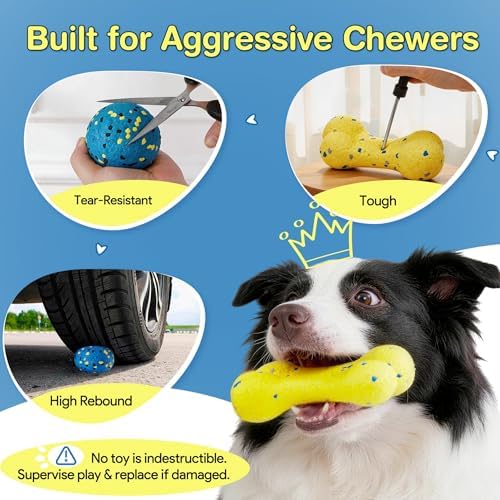 Kimee Dog Tennis Ball & Stick Chew Toys, 3-Pack