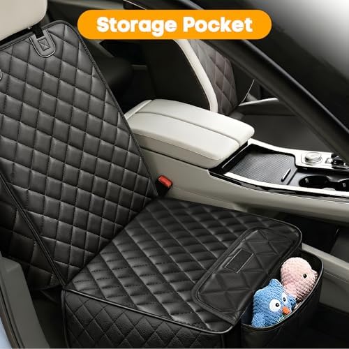 PETICON Front Seat Car Cover - 2-Pack, PU Leather