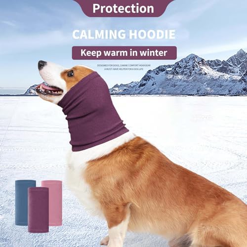 Nanaki Dog Calming Hoodie Ear Wraps for Dogs,Ear Protection for Fireworks | Ear Muffs Dog Warp Anxiety Relief, Dog Hematoma Wrap,Pet Head Protection Head Cover for Bath,Grooming and Force Drying,Storms